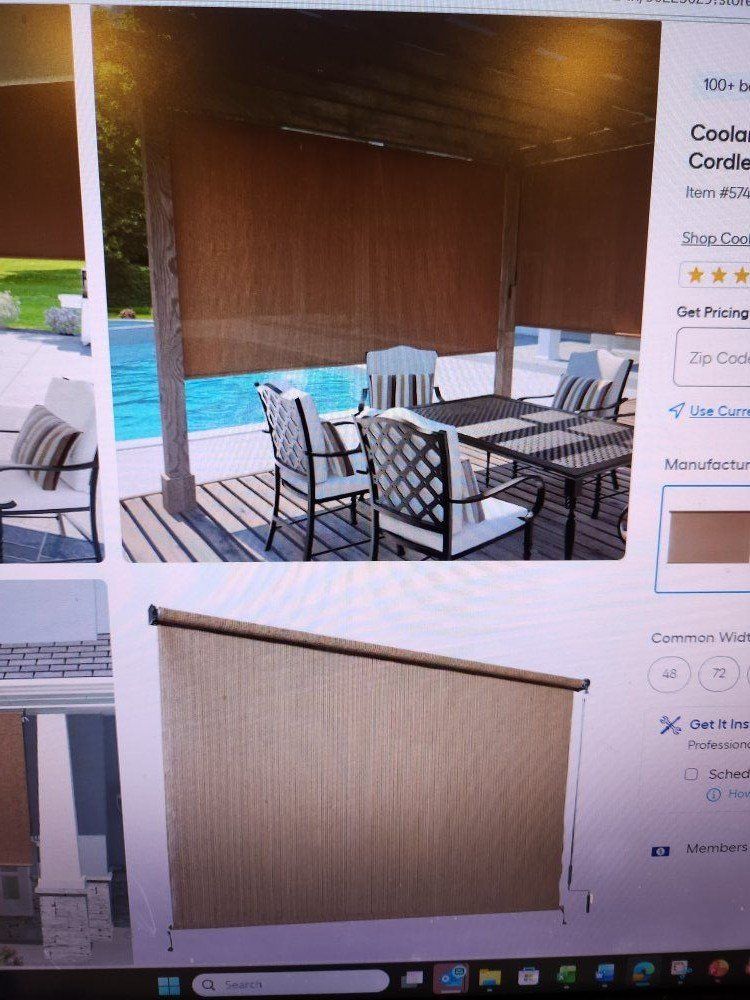Collarbone Cordless Sun Shade Brown Mesh Wand