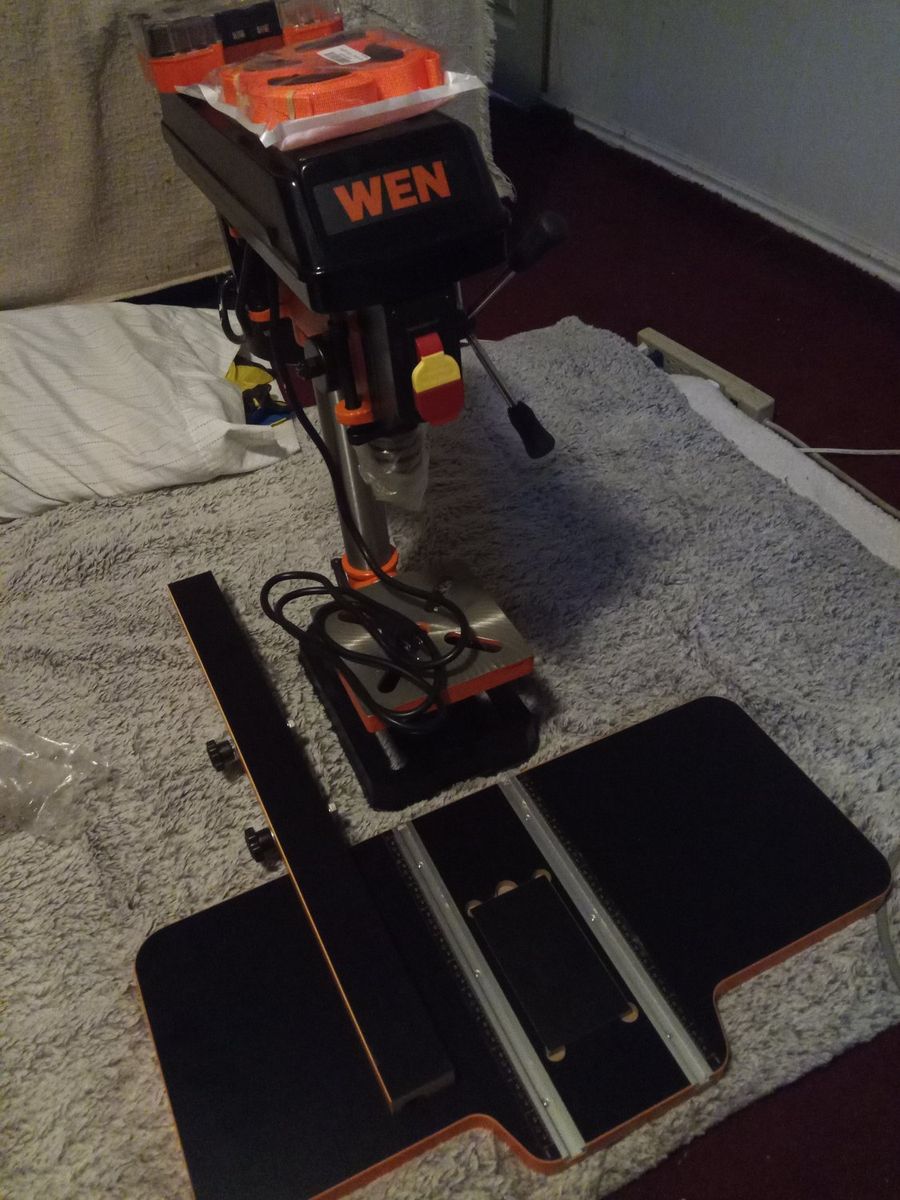 WEN 4214 12-Inch Variable Speed Drill Press with Laser & Worklight, New, Black/Orange