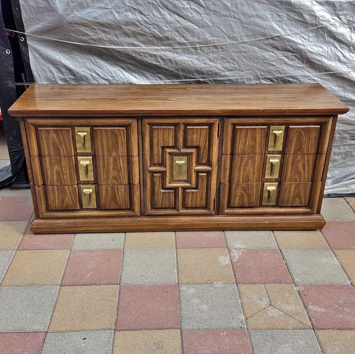 Vintage 9 Drawer Dresser