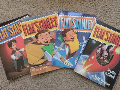 Flat Stanley Book Set by Jeff Brown - 4 Classic Children's Books for Young Readers