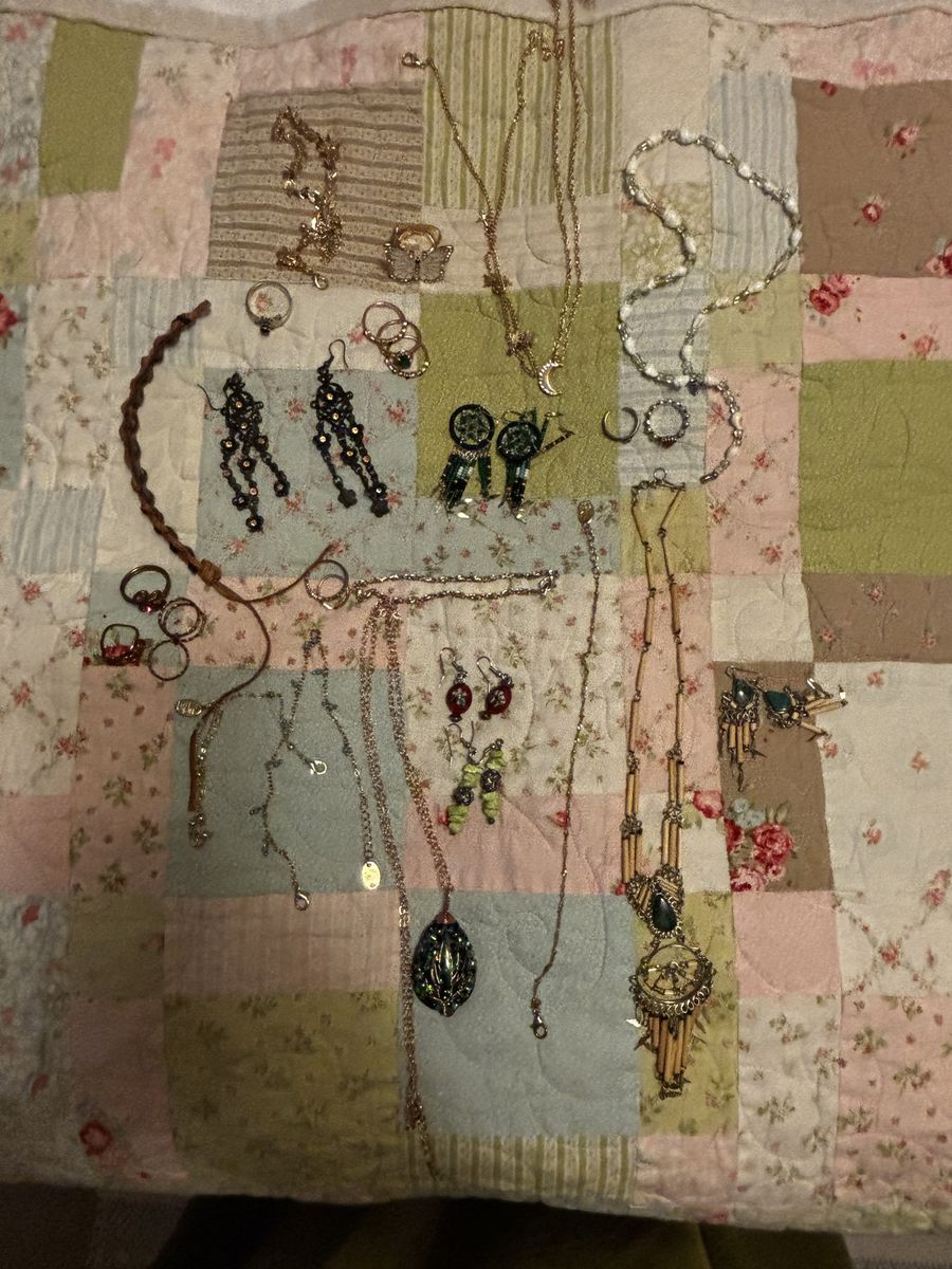 Assorted Costume Jewelry Lot - Necklaces, Earrings, Rings & Bracelets (selling anything I can to put towards tuition)