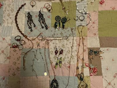 Assorted Costume Jewelry Lot - Necklaces, Earrings, Rings & Bracelets (selling anything I can to put towards tuition)