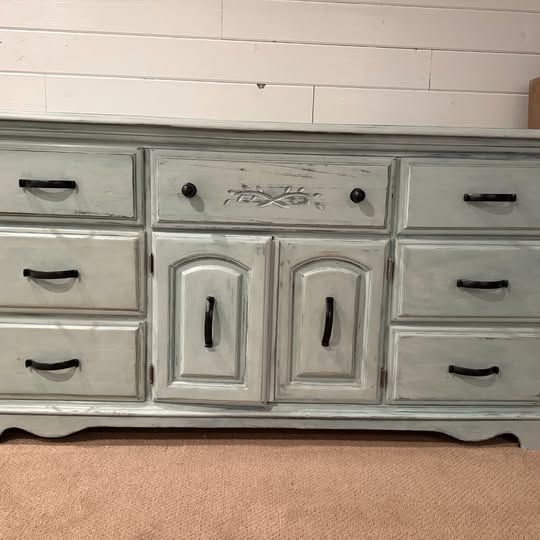 Solid Wood Vintage Dresser / Media Console – New Hardware – $350 OBO