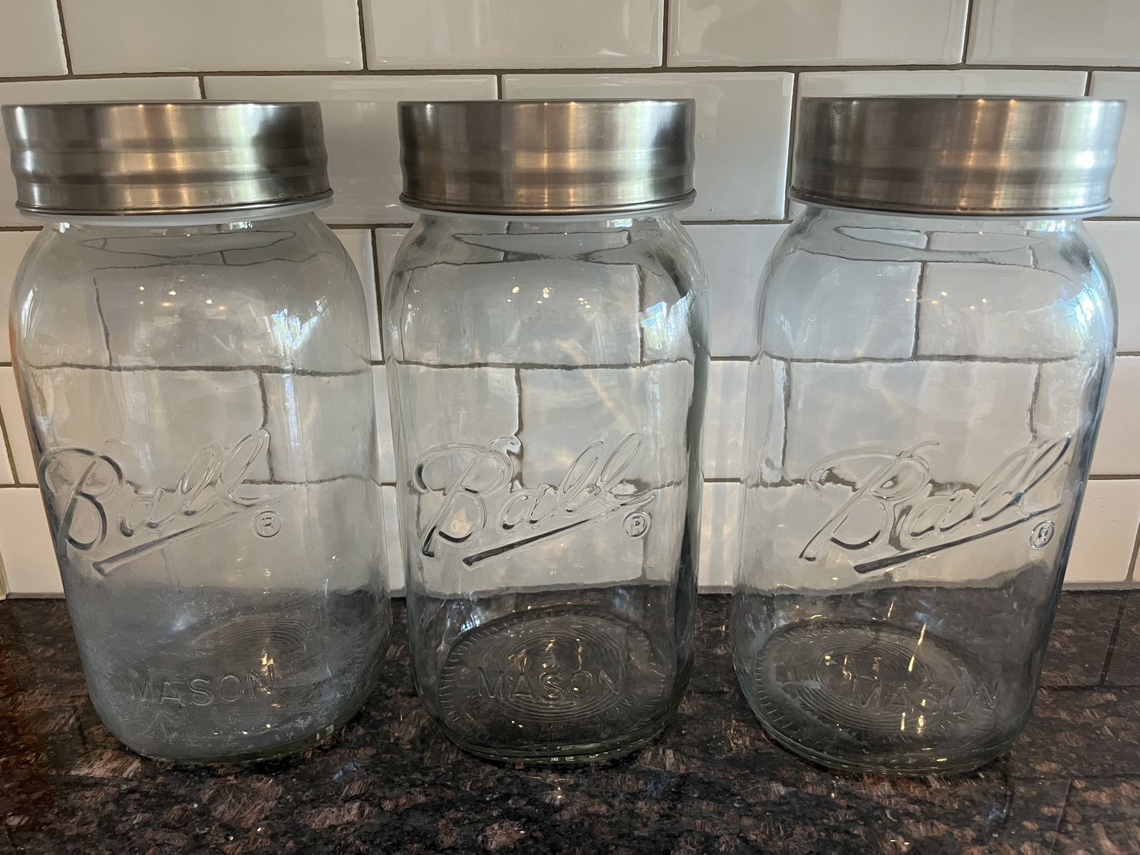 Extra large glass mason jars