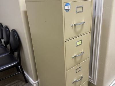 FREE - Staples Beige 4-Drawer Vertical Filing Cabinet - Metal Construction for Office Storage