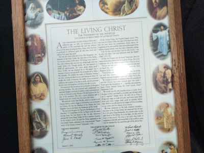 Framed The Living Christ: The Testimony of the Apostles - LDS Church, January 1, 2000