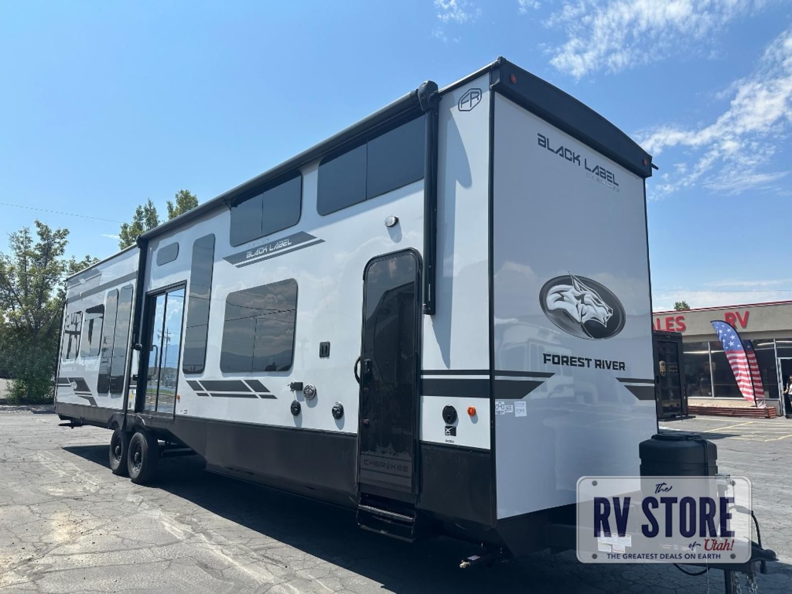 2027 Forest River RV Cherokee Timberwolf Black Label 39JMBL Destination Trailer Front Bath|Kitchen Island|Loft|Rear Living