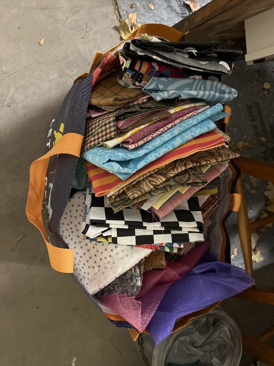 Bag of fabric remnants