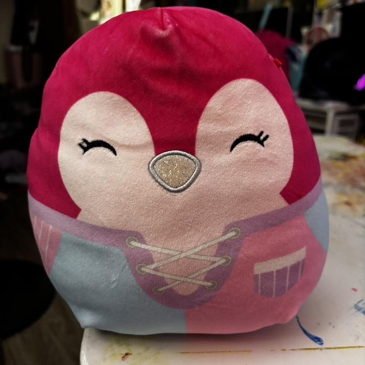 Squishmallows Kavya the Pink Penguin 8" Pink and Blue Plush Stuffed Animal