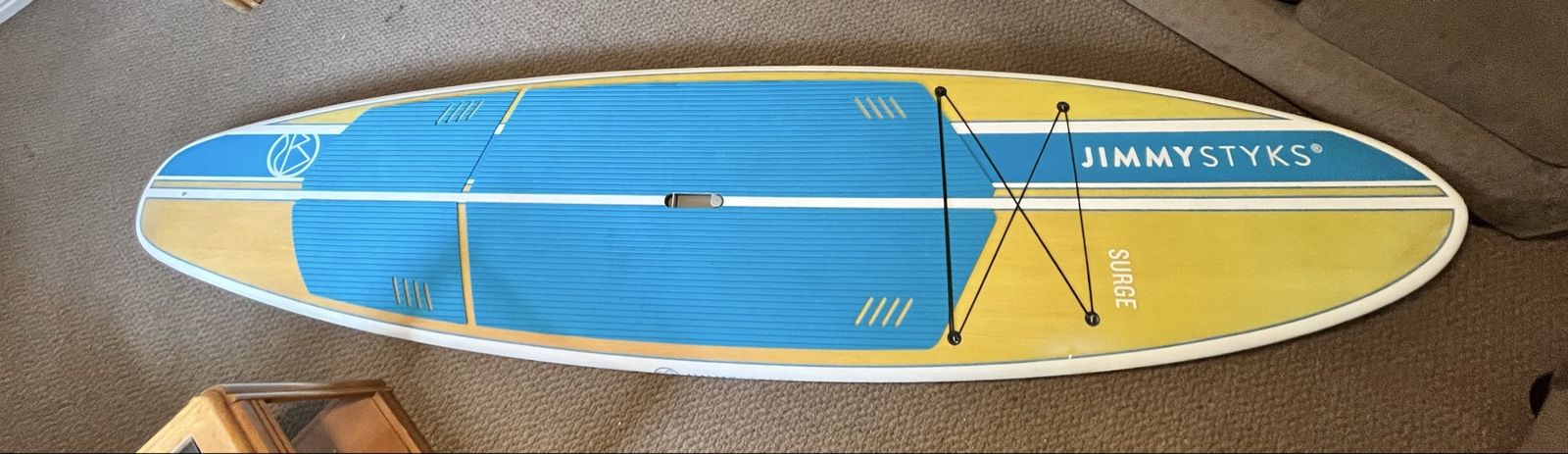 Jimmy Styks Surge 11'2" Solid Paddleboard - Epoxy/Fiberglass SUP Package - 260lbs Capacity