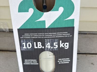 R22 Refrigerant Cylinder - 6 lbs (from 10 lb container), Non-Refillable, Worthington