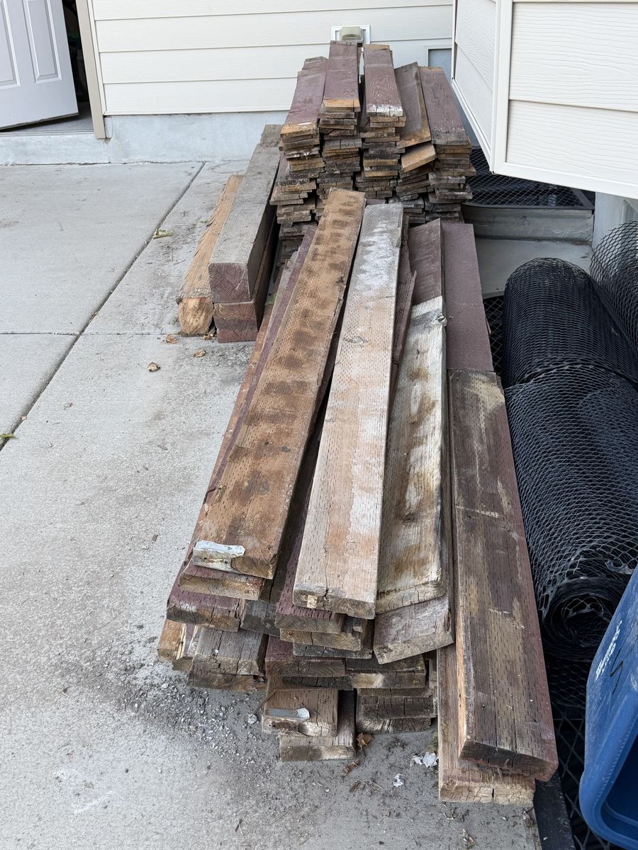 Good used pressure treated fence lumber