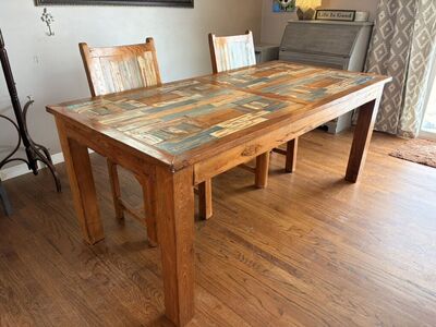 Beautiful, Custom, Rustic Wood Dining Table