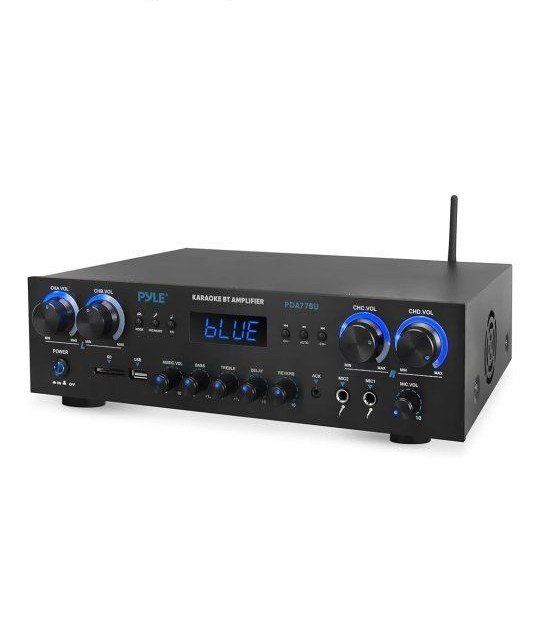 Pyle Home Stereo Receiver with Bluetooth - 4 Channel Amplifier, 800 Watt Max, PDA77BU