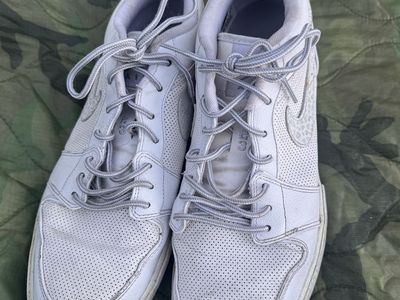 Jordan White Leather Sneakers - Style 481177-100, Mens 11.5