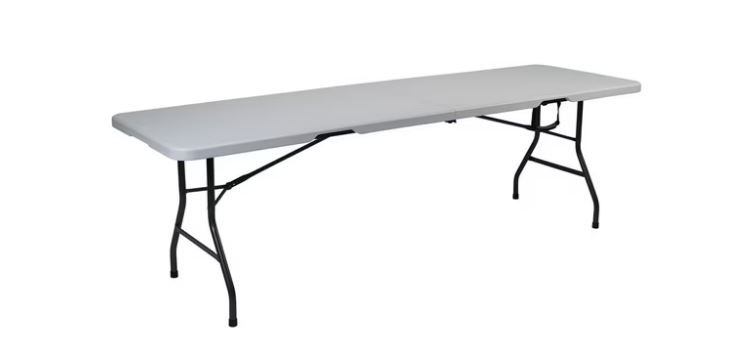NEW! 8’ Portable Fold in Half Table