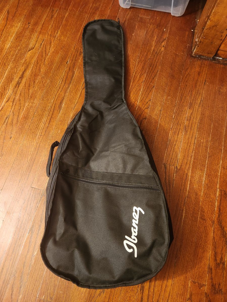Ibanez soft guitar bag.  Perfect shape.  Fits a standard sized acoutisic guitar.