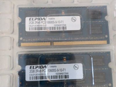Elpida 4GB (2x2GB) DDR3 Laptop RAM PC3-10600S SO-DIMM Memory