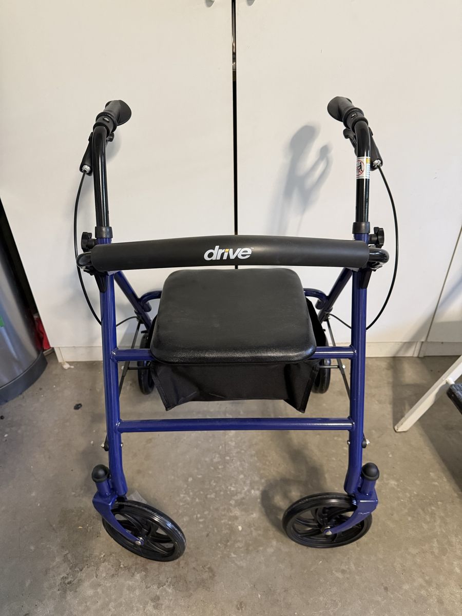 Walker with seat and carryall