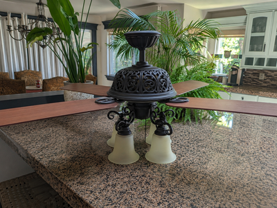 5 Blade Ceiling Fan with Lights, Remote & 3 Speeds - Works Great