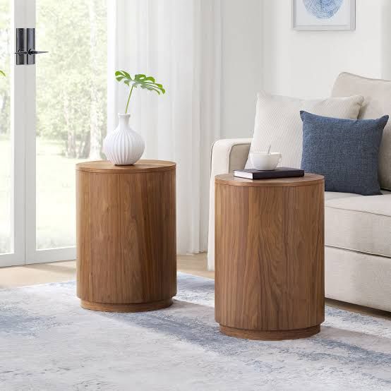 Finn Drum Side Tables, P0468-5 Set of 2 1862036 #107191