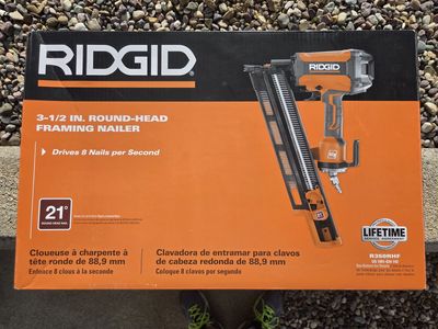 Ridgid Pneumatic 21-Degree 3-1/2 in. Round Head Framing Nailer