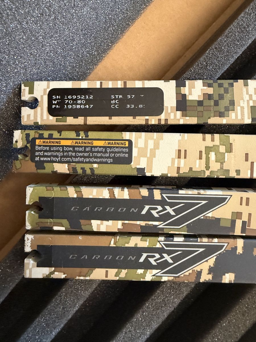 Hoyt Carbon RX-7 Limbs 70-80 lb subalpine