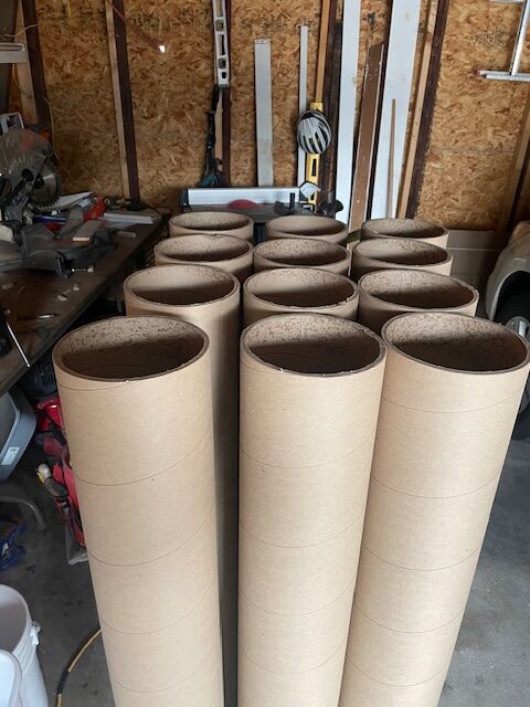 Heavy duty cardboard tubes