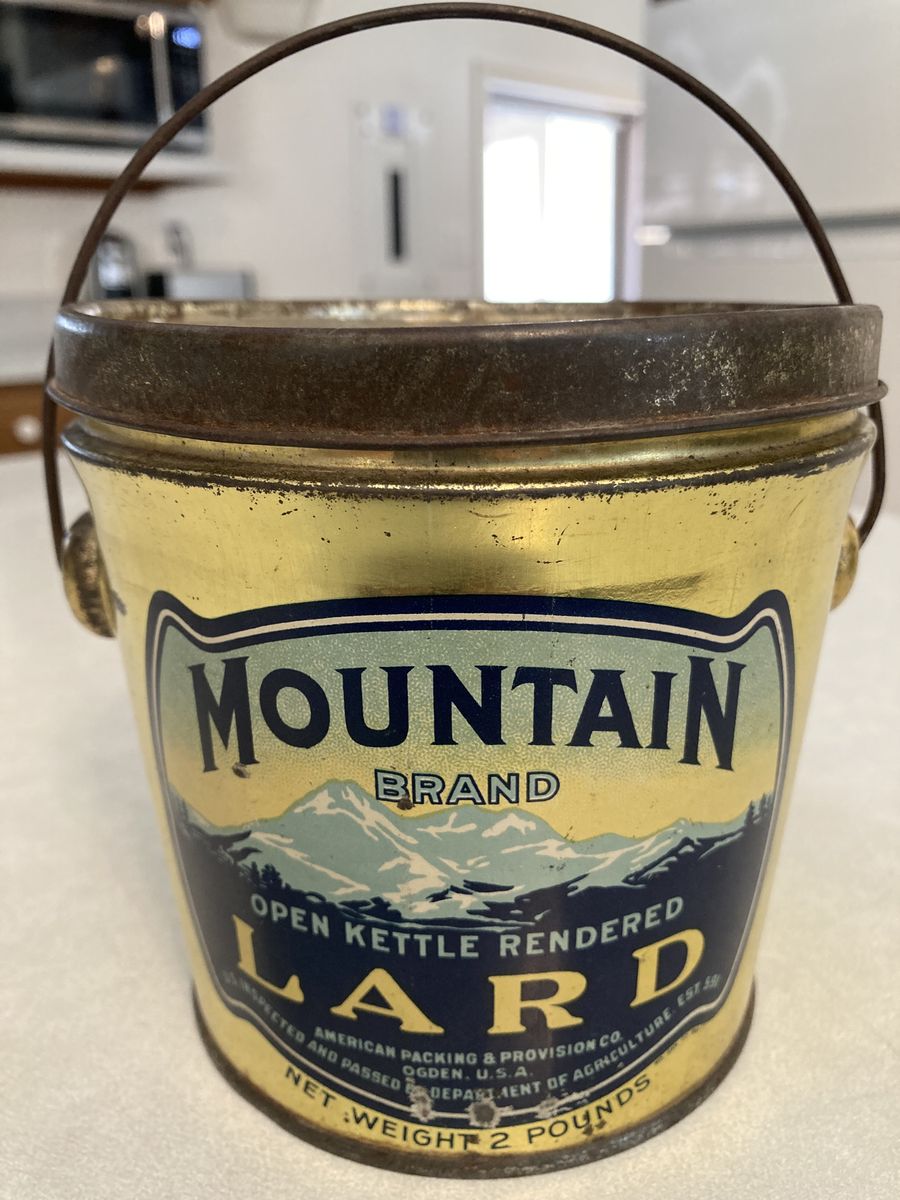 TIN Vintage Mountain Brand Lard