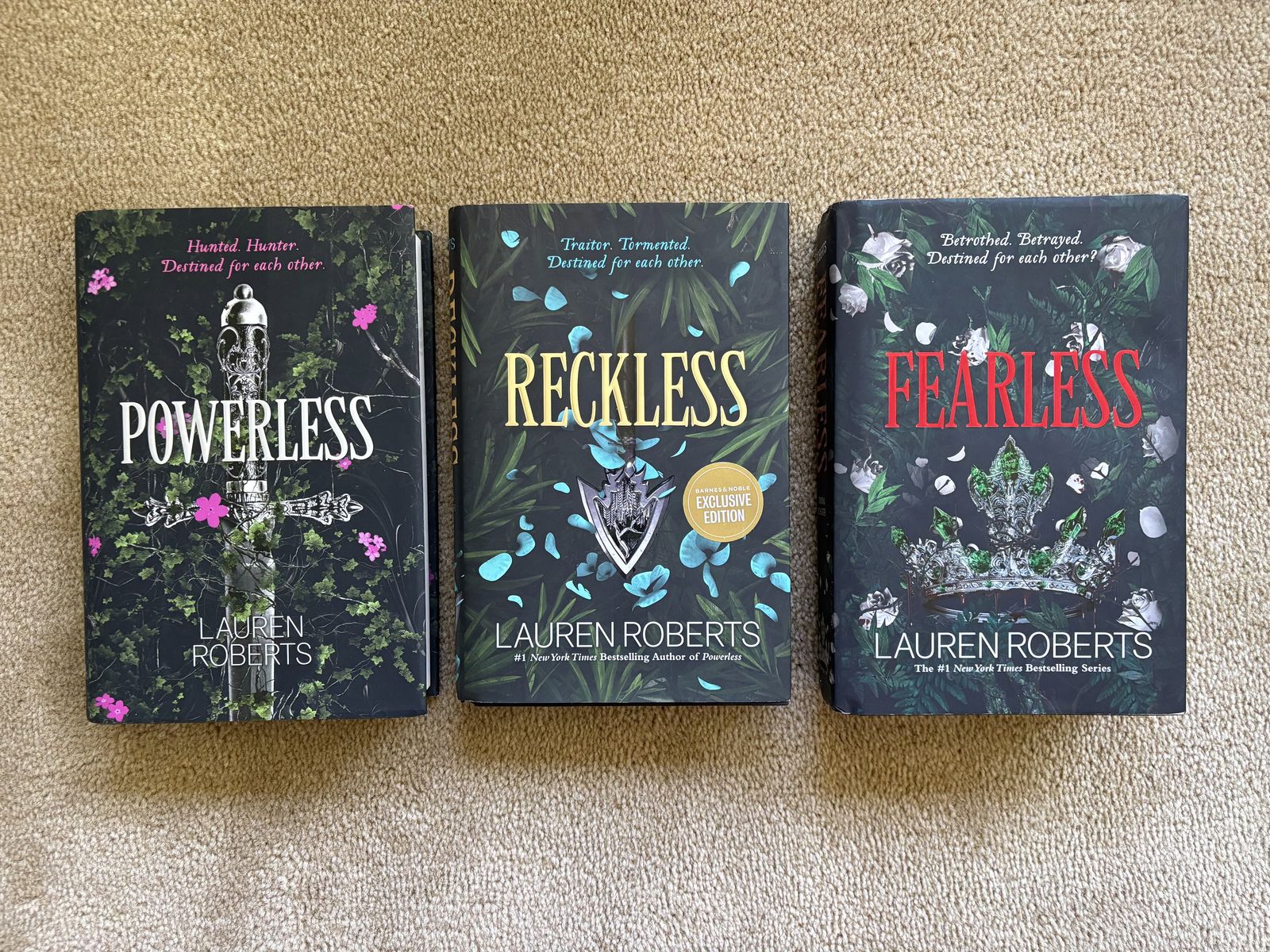 Powerless Trilogy, by Lauren Roberts (hardcovers)