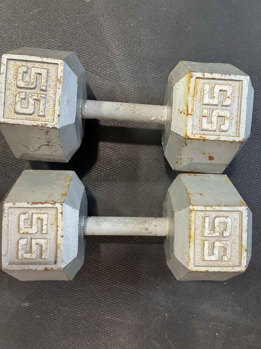 Pair 55 lbs dumbbells