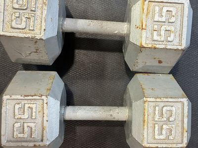 Pair 55 lbs dumbbells