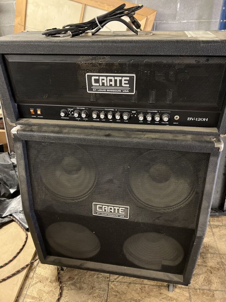 Crate Head (amplifier) and Speaker Setup