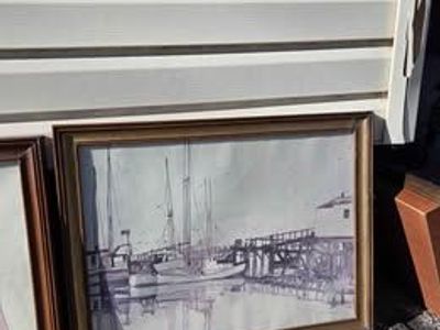 Sailboat Watercolor Print Picture