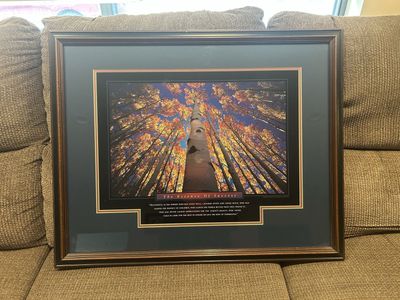 Framed Inspirational Print - The Essence of Success Aspen Trees