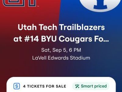 BYU Football Tickets vs Utah Tech