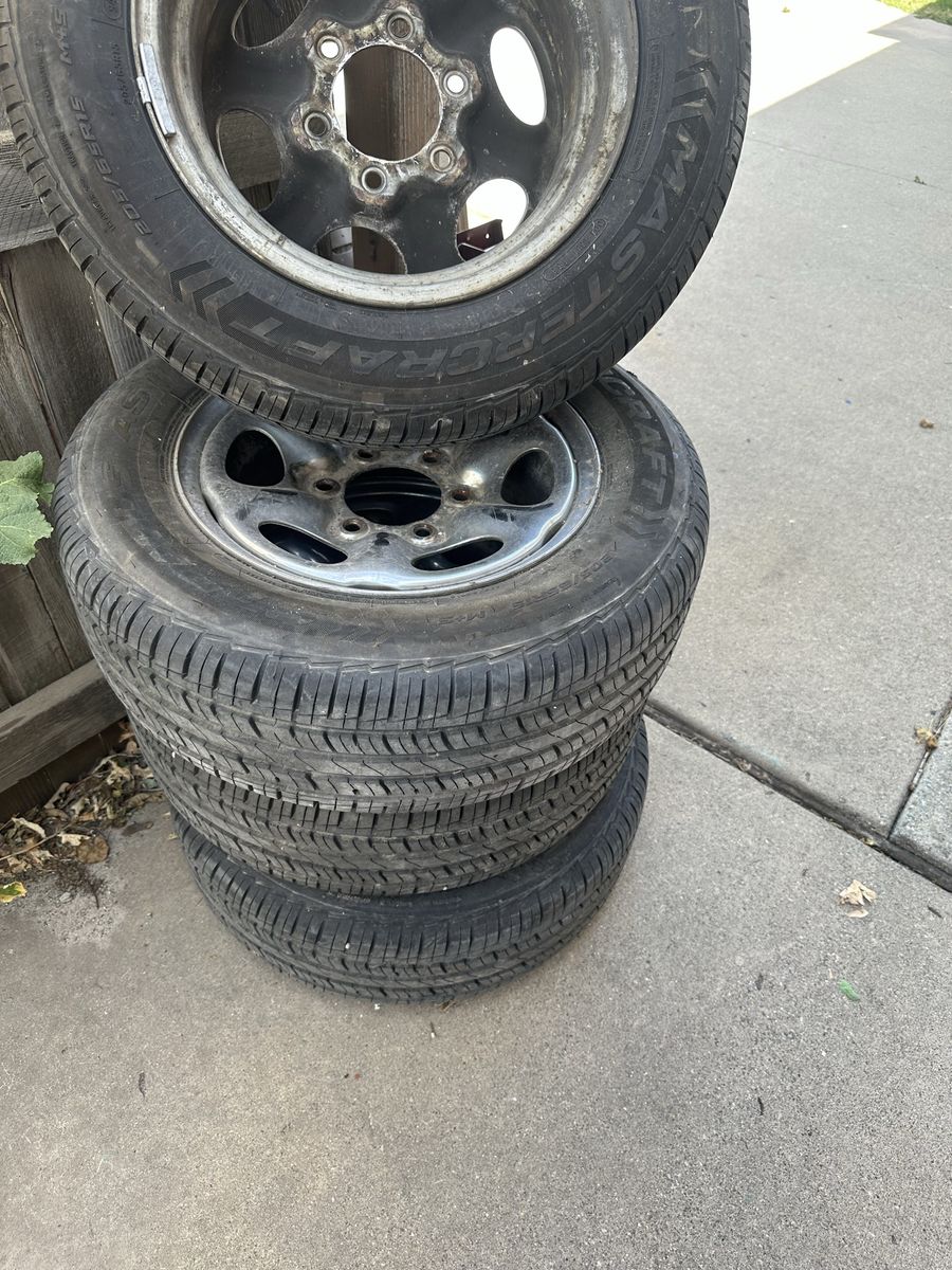 Mastercraft 205/65R15 Tires Mounted on Rims Set of 4