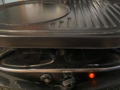 Electric Indoor Raclette Grill and Griddle Combo - Black works ️️️ cook outside in Ogden