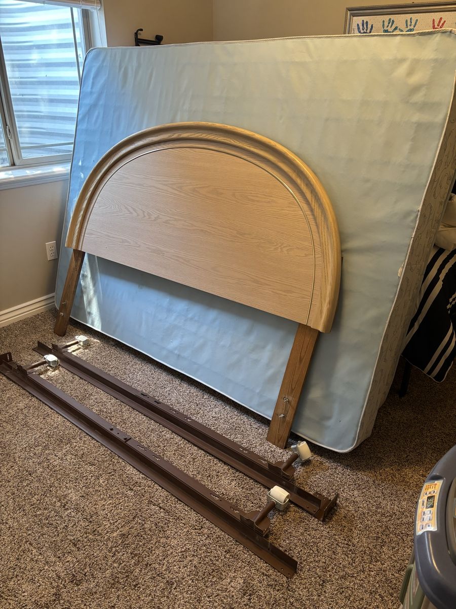 Queen Headboard, Frame and Box Spring