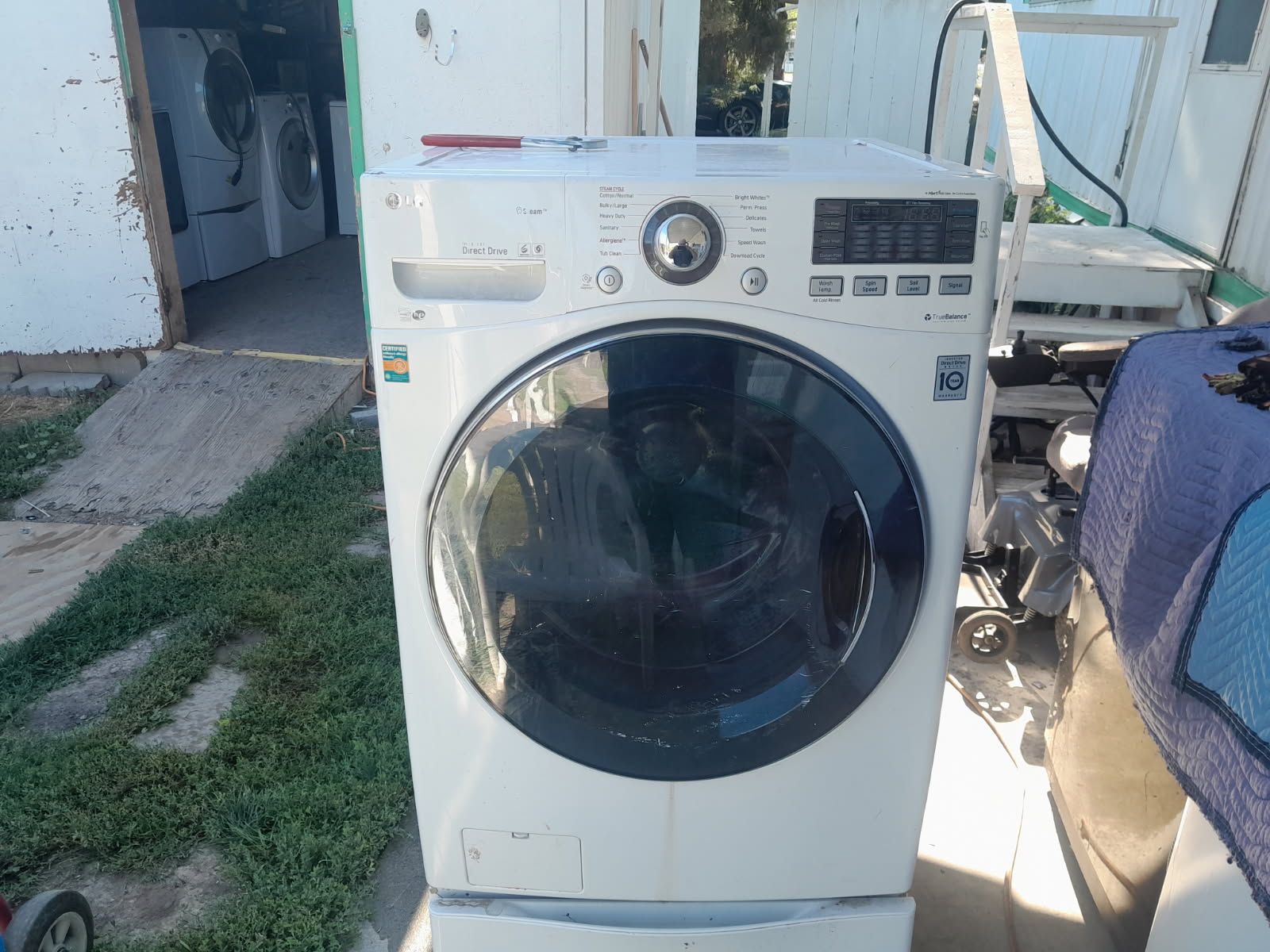Very Nice LG Front Load Washer with Pedestal Drawer