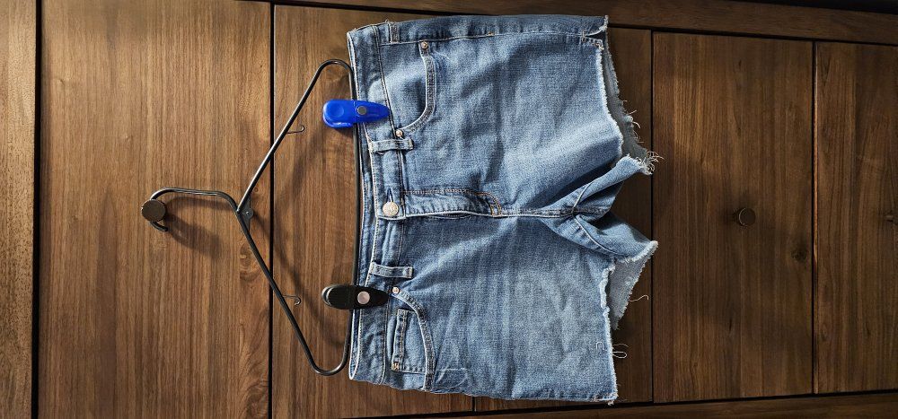Seven7 Light Wash Stretch Denim Shorts