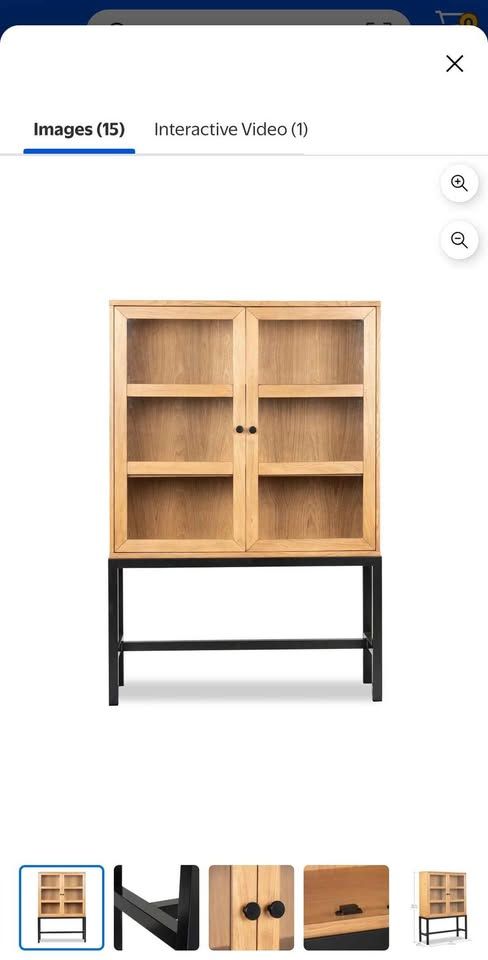 Better Homes & Gardens Ezra China Cabinet, Light Honey Finish