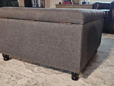 Grey ottoman
