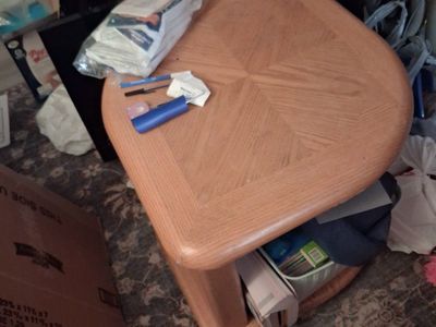 Wood Finish End Table / Side Table - Good Condition