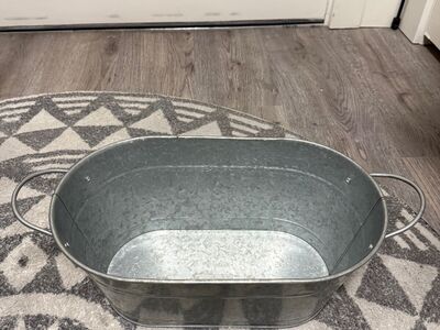 Planter, Oblong, Galvanized