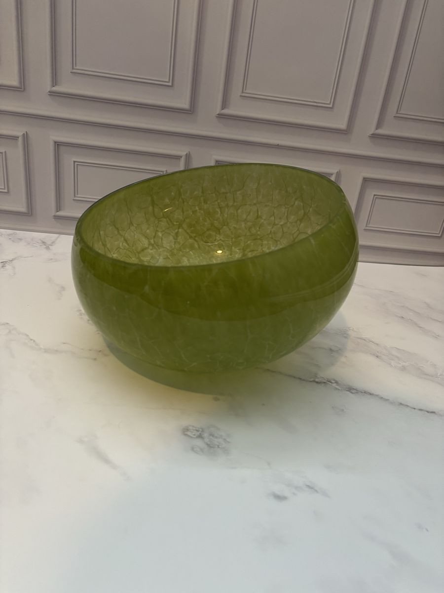 Green Art Glass Bowl