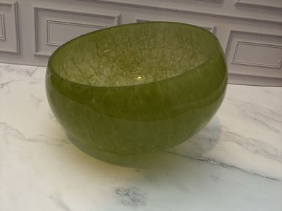 Green Art Glass Bowl
