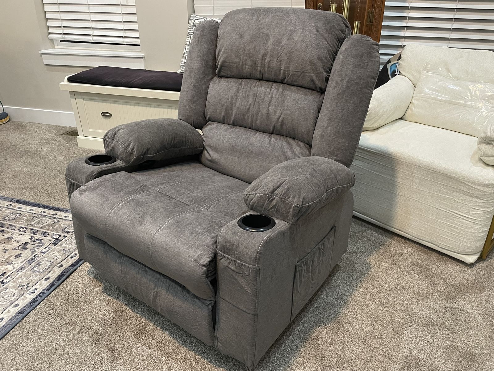 Brand New Swivel Rocker Recliner Chair with Heat and Massage, 360° Swivel Nursery Rocking Chairs