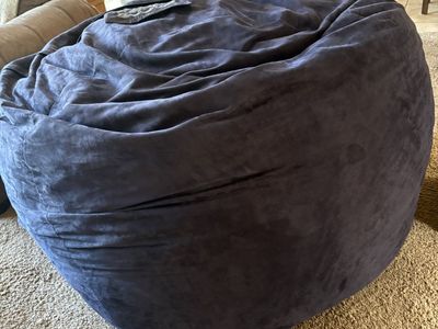 Lovesac Supersac in black faux suede - great condition - smoke free and pet free home