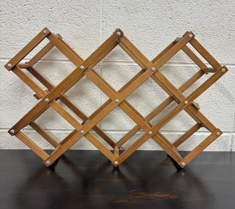 Custom Wooden 8 Bottle Wine Storage Rack - Collapsable